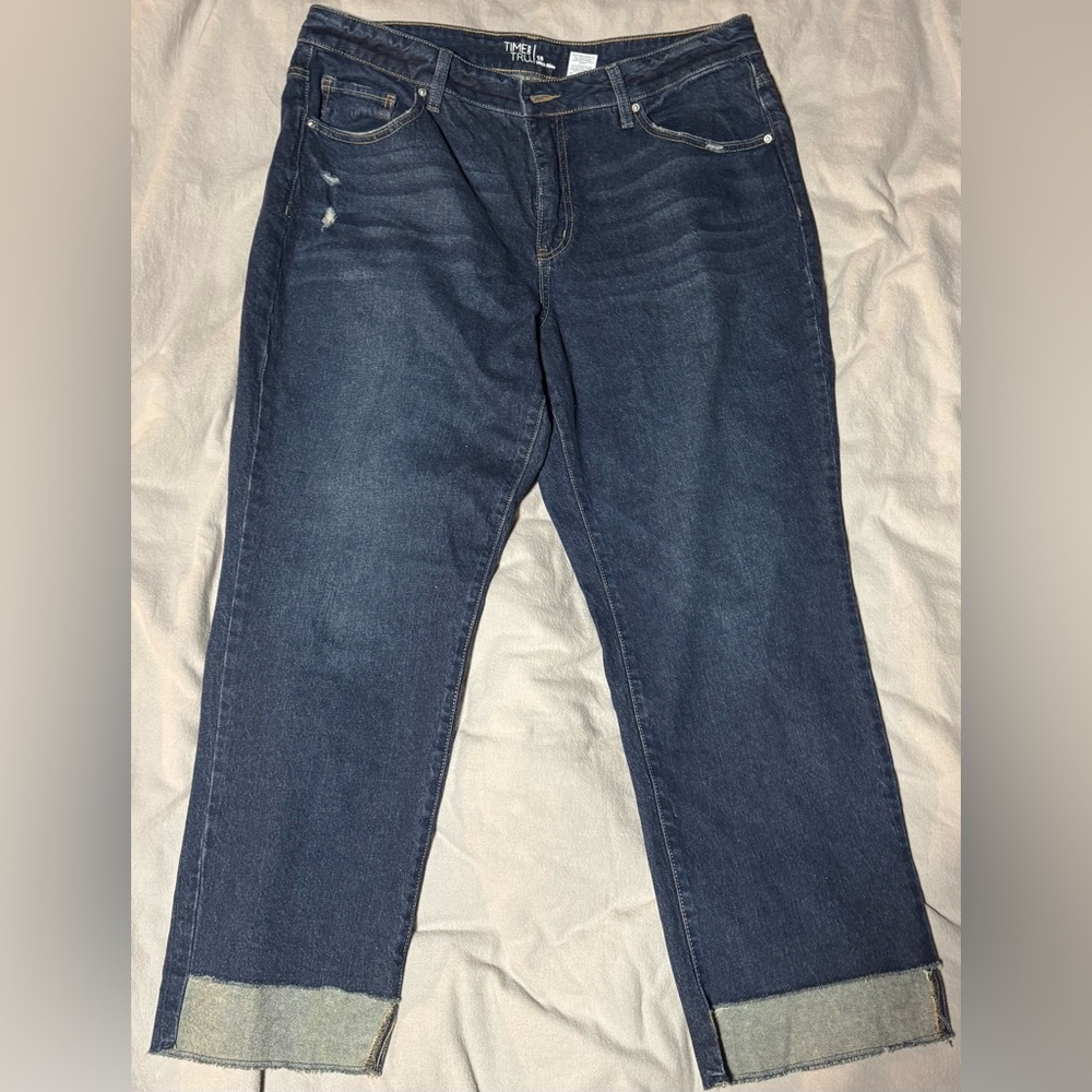 Time and Tru Dark Blue Straight Leg Jeans